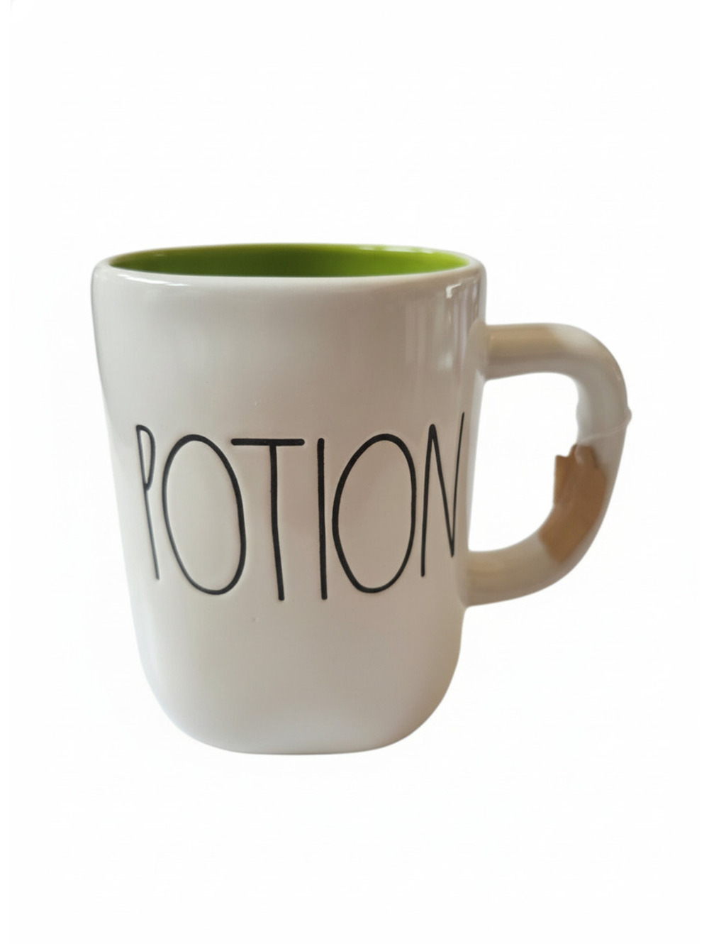 Rae Dunn Potion Ceramic Coffee Mug with Unique Handle